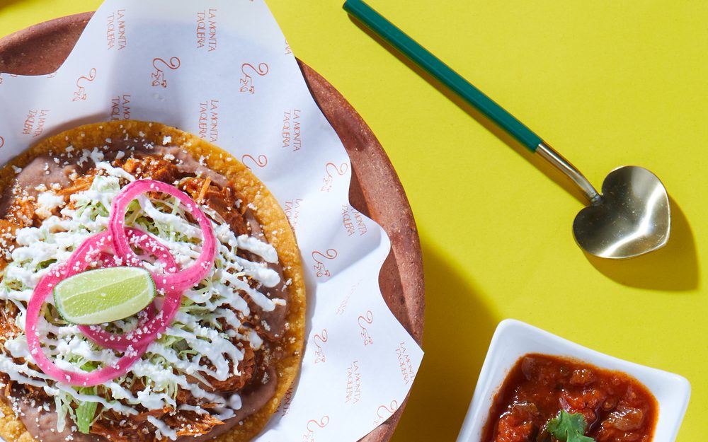 Red Chicken Tostada